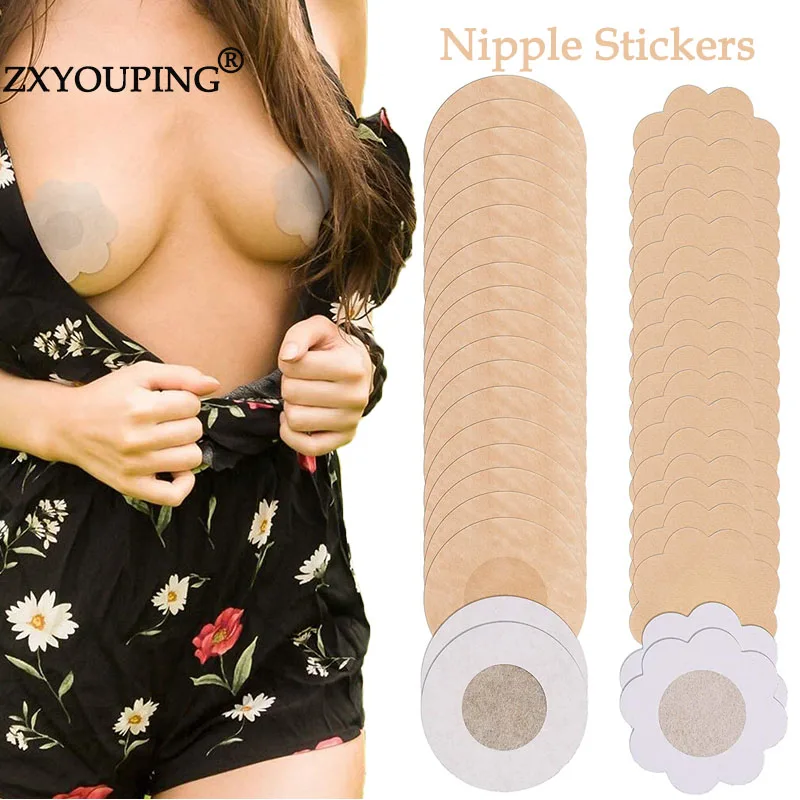 

10/50/100PCS Disposable Nipple Covers Breast Petals Chest Sticker Adhesive Bra Pads Lingerie Women Nipple Cover Bra Tapes