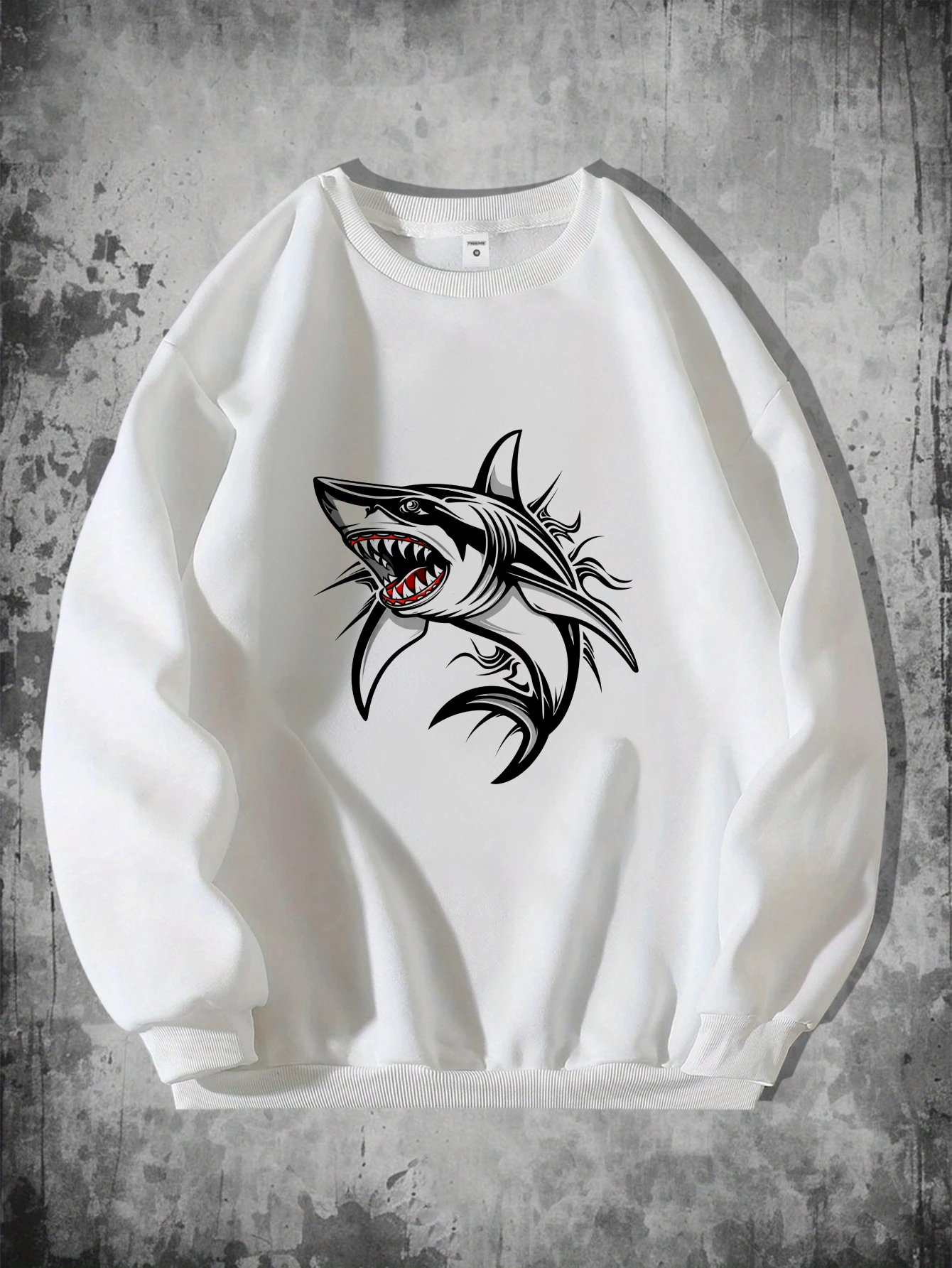 

Мужская толстовка Y2k, спортивная одежда, мужская осенняя одежда с длинными рукавами, пуловер с принтом головы акулы, топы, спортивная одежда, мужской футбол