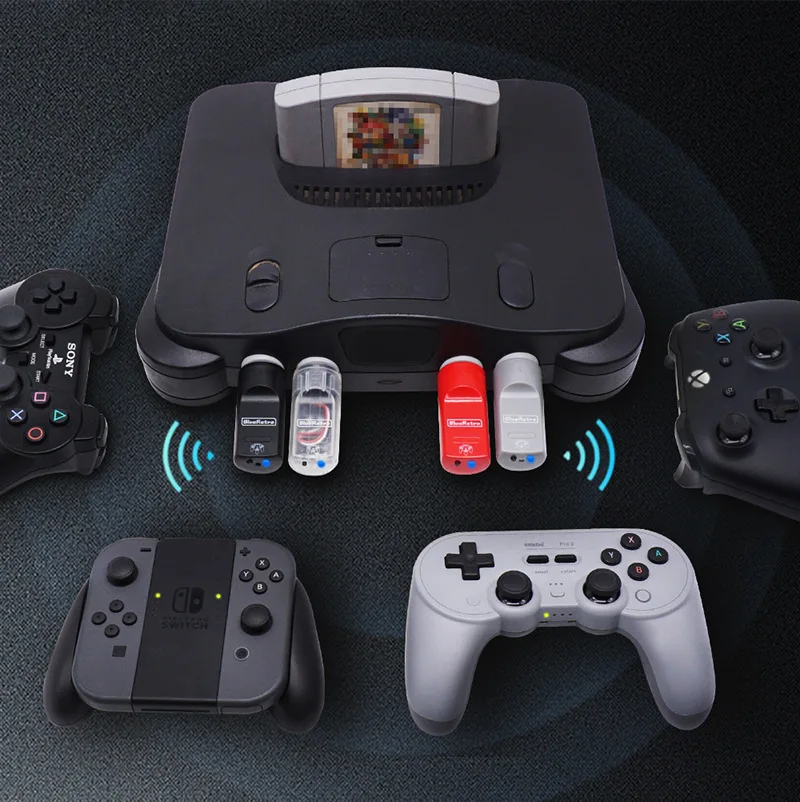 2025 BlueRetro Wireless Game Controllers Adapter for Nintendo 64 Console to PS3 PS4 PS5 Nintendo Switch Game Contorllers