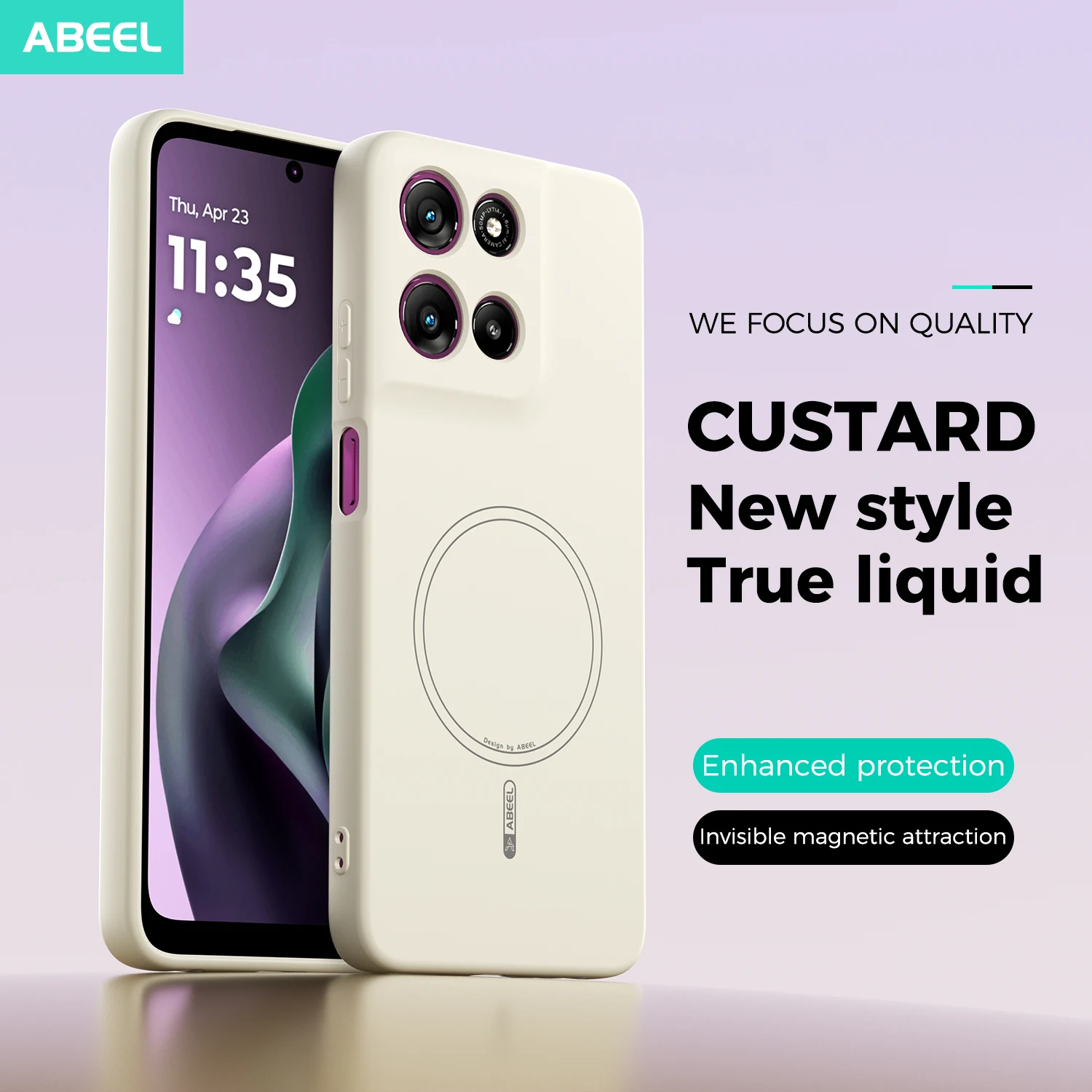 حافظة لهاتف موتورولا موتو جي بلاي 5G 2026 ذات ملمس يدوي من السيليكون السائل Magsafe غطاء هاتف محمول ناعم #3