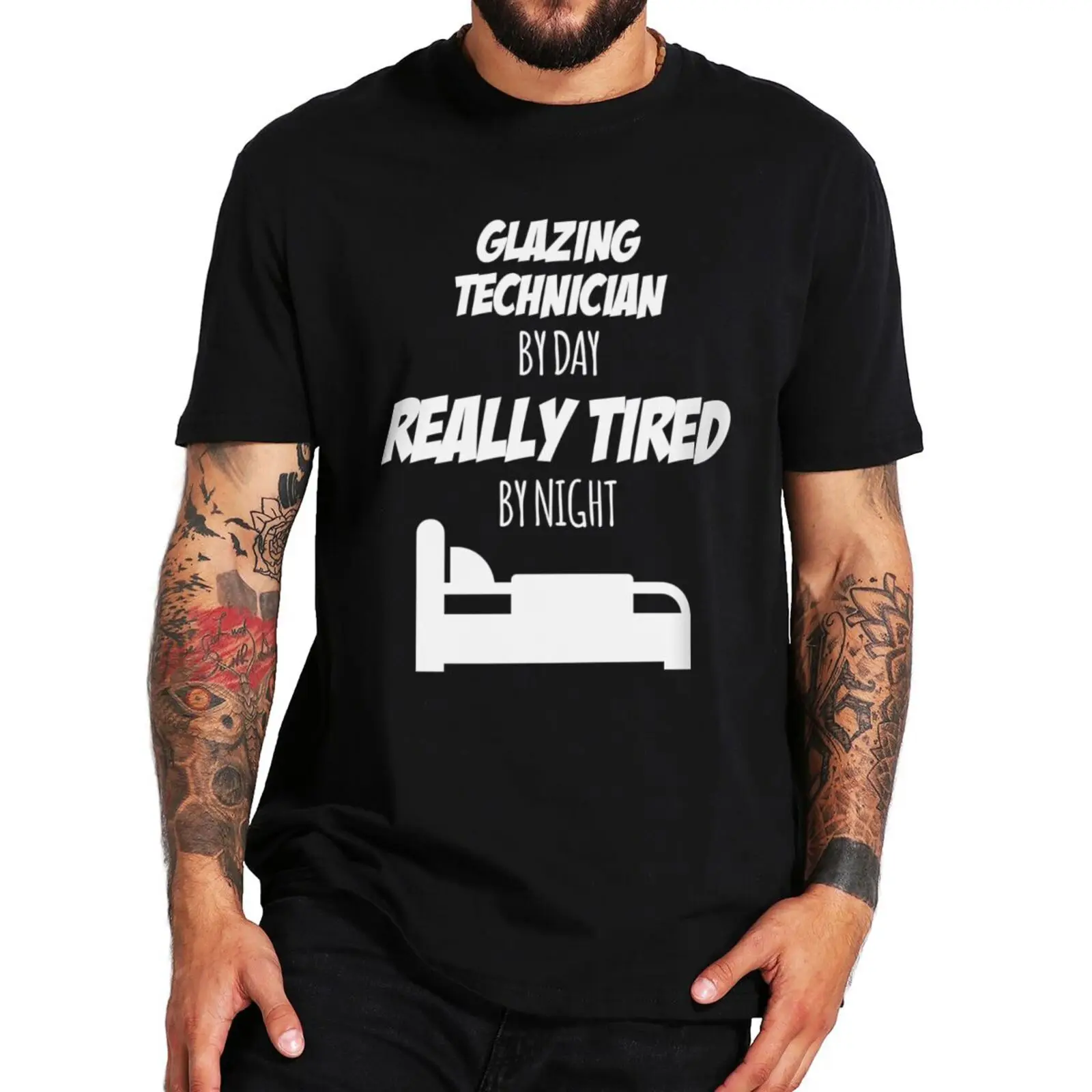 Humor tshirt Glazing Technician Job T Shirt Funny Glazier Puns Humor Slang Short Sleeve EU Size Cotton O-neck Unisex T-shirt