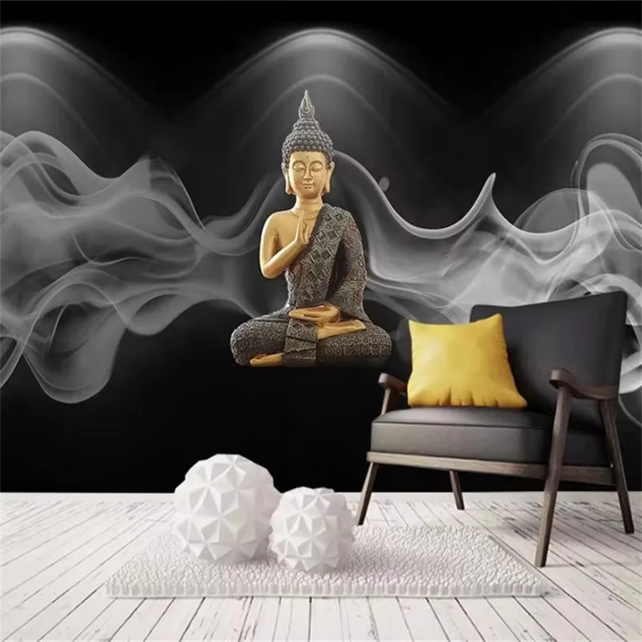 Custom wallpaper 3d chinese style zen buddhism background walls living room bedroom zen room decorative painting wall stickers