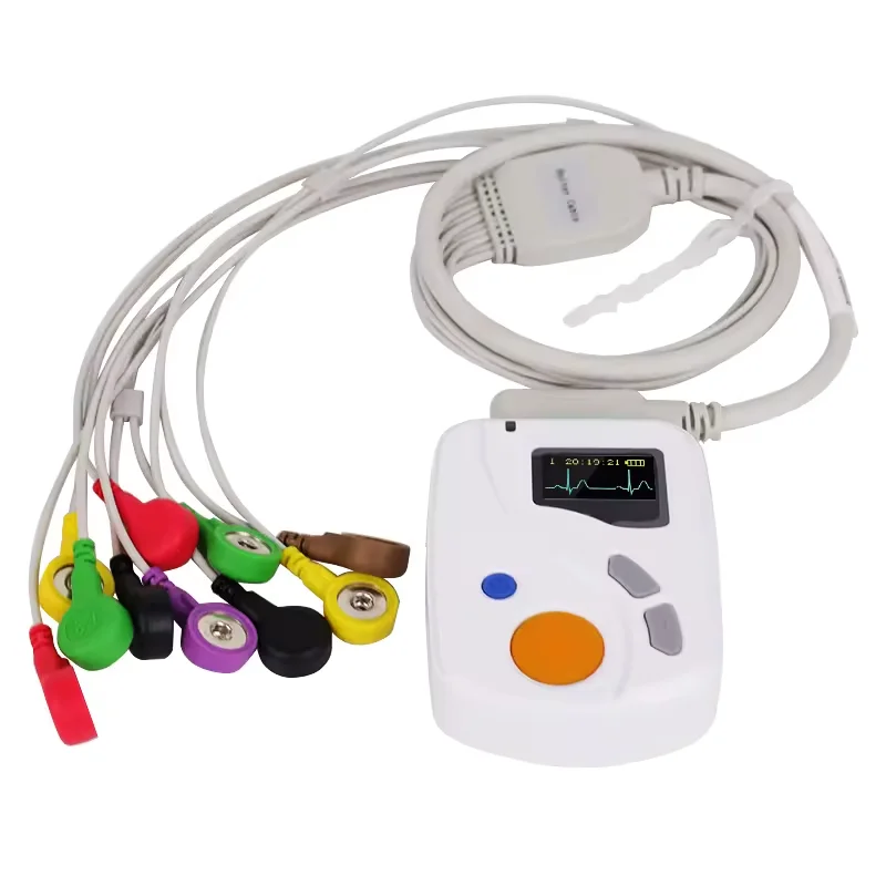 ECG handheld 12 channel 48 hours Record ecg holter EKG machine ECG monitor price for hospital use