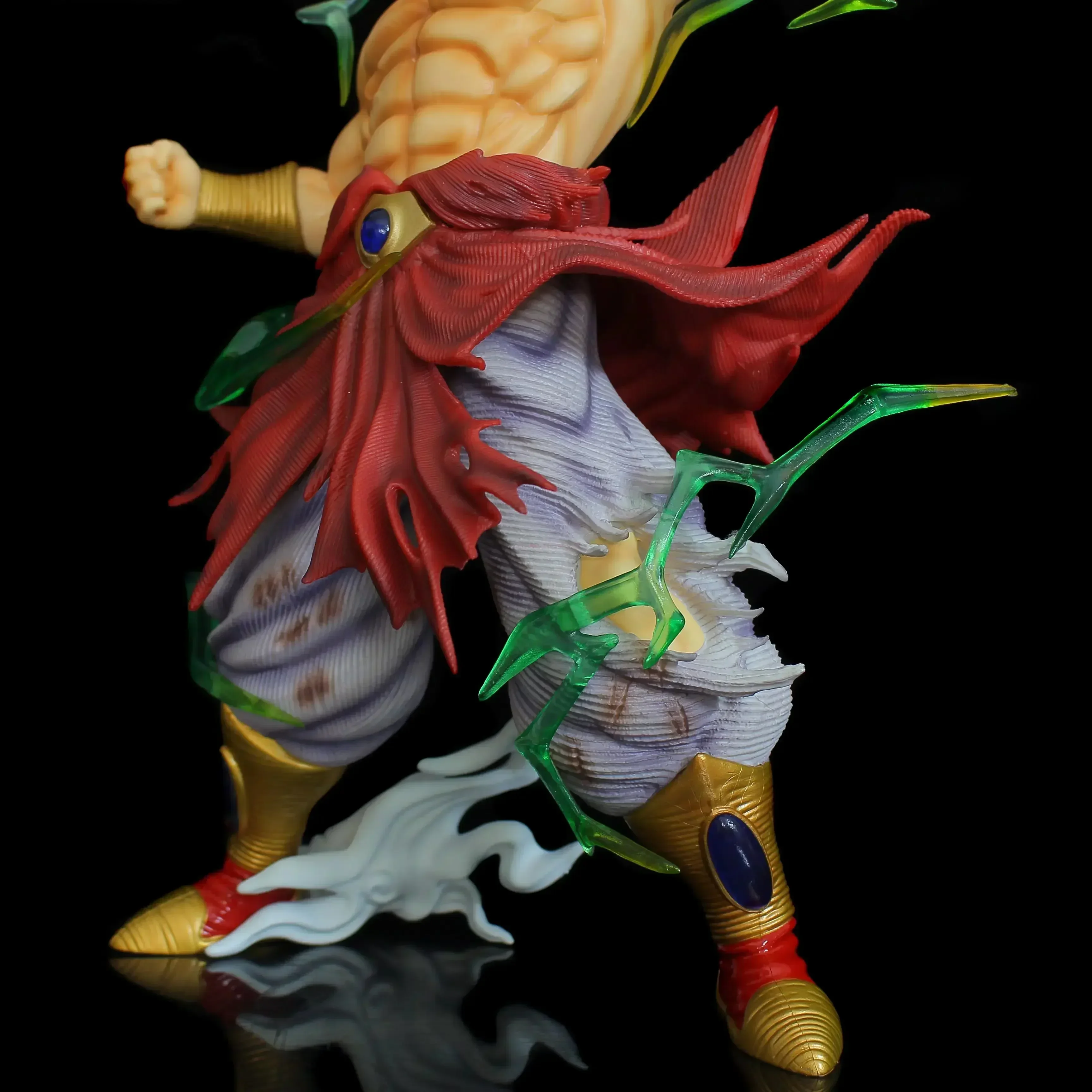 Dragon Ball 41 cm Figurki anime Super Broly Figurka akcji Bug Smsp 2 głowy Statuetka Figurka Led ze światłem Lalka Model Zabawki Prezent