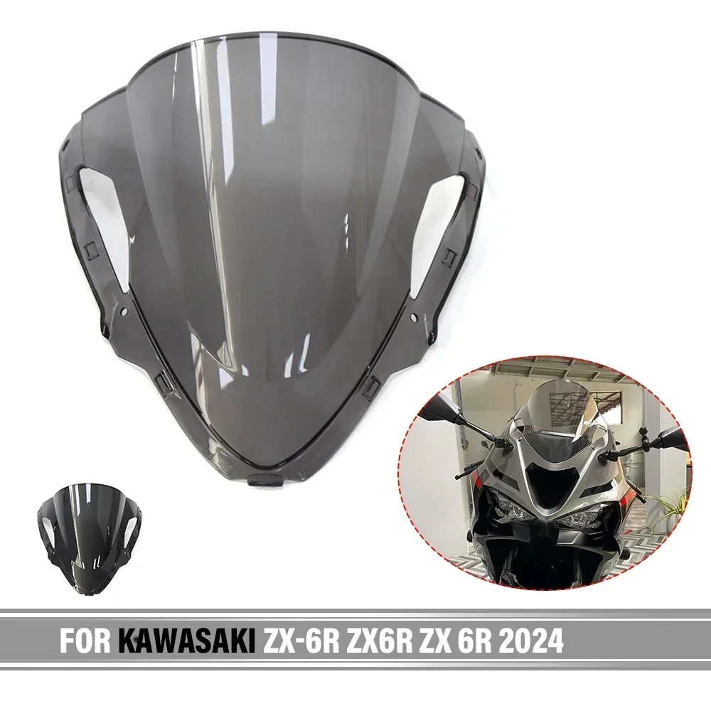 Motorcycle Accessories Windshield For KAWASAKI ZX-6R ZX 6R ZX6R 2024 Front Windshield Windscreen Baffle Wind Deflectors