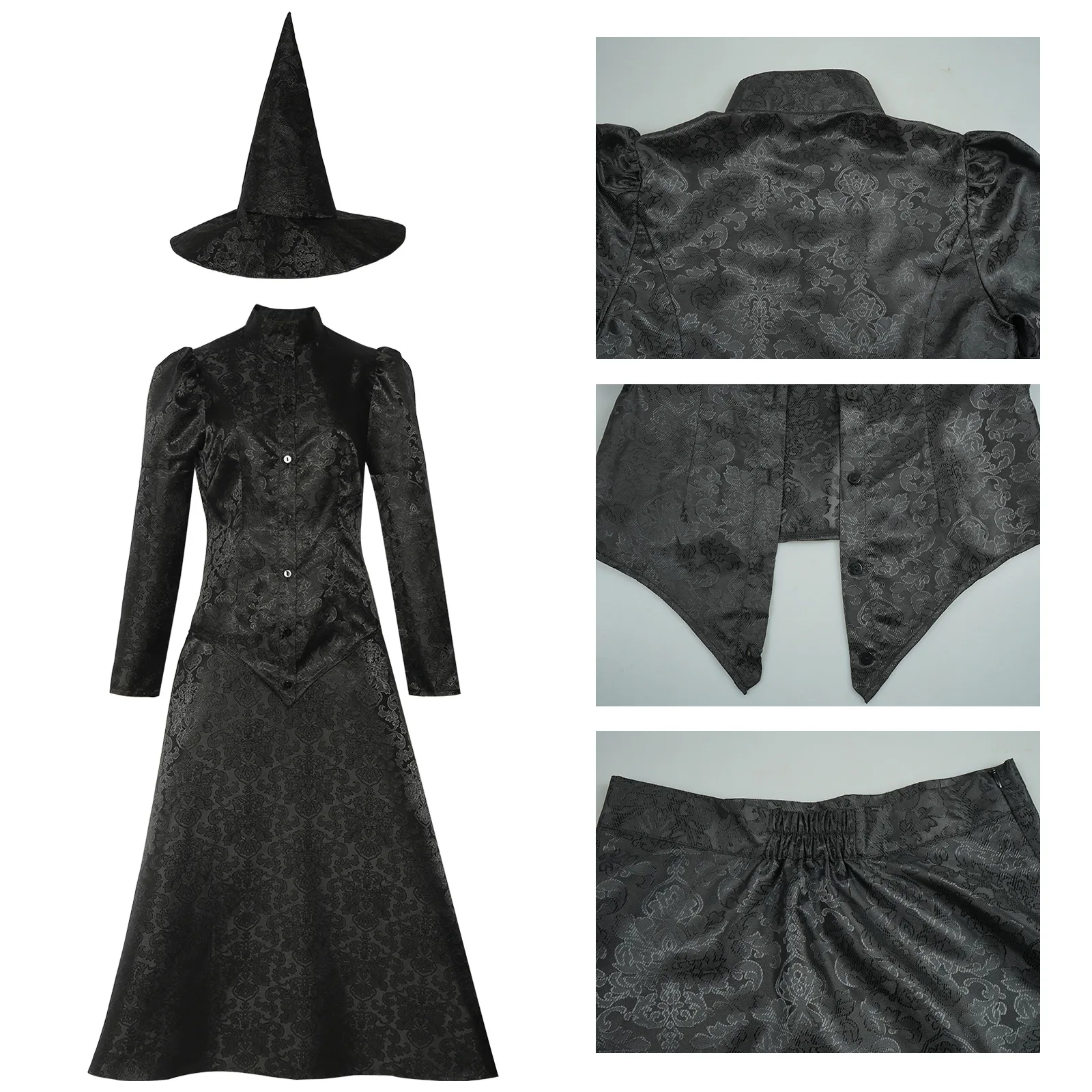 

Elphaba Black Dress Witch Suit Movie Role Cosplay Costume Wicked Halloween Birthday Party Outfits for Women