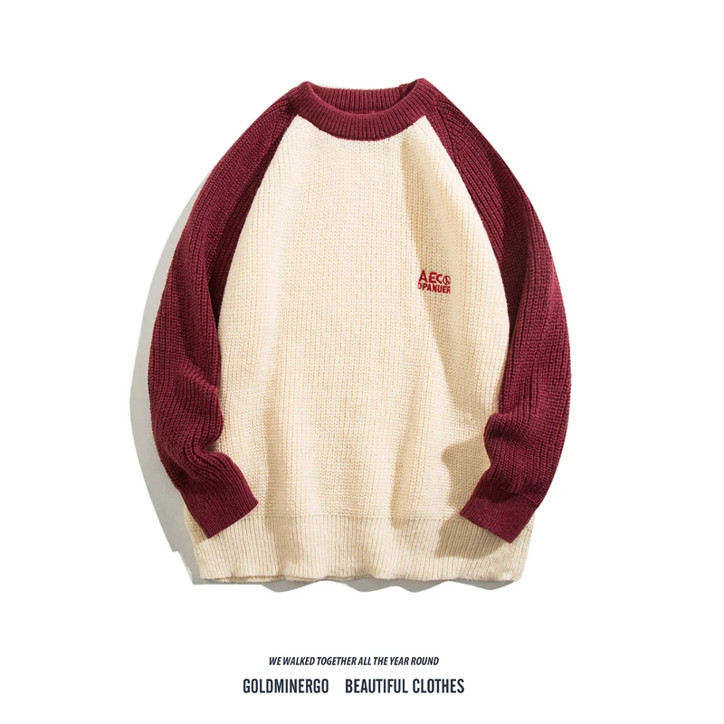 

Casual Sle Color Blo round Ne Knitted Sweater Men Women Autumn Winter Faion Brand College Sle Knitwear High End Fee...