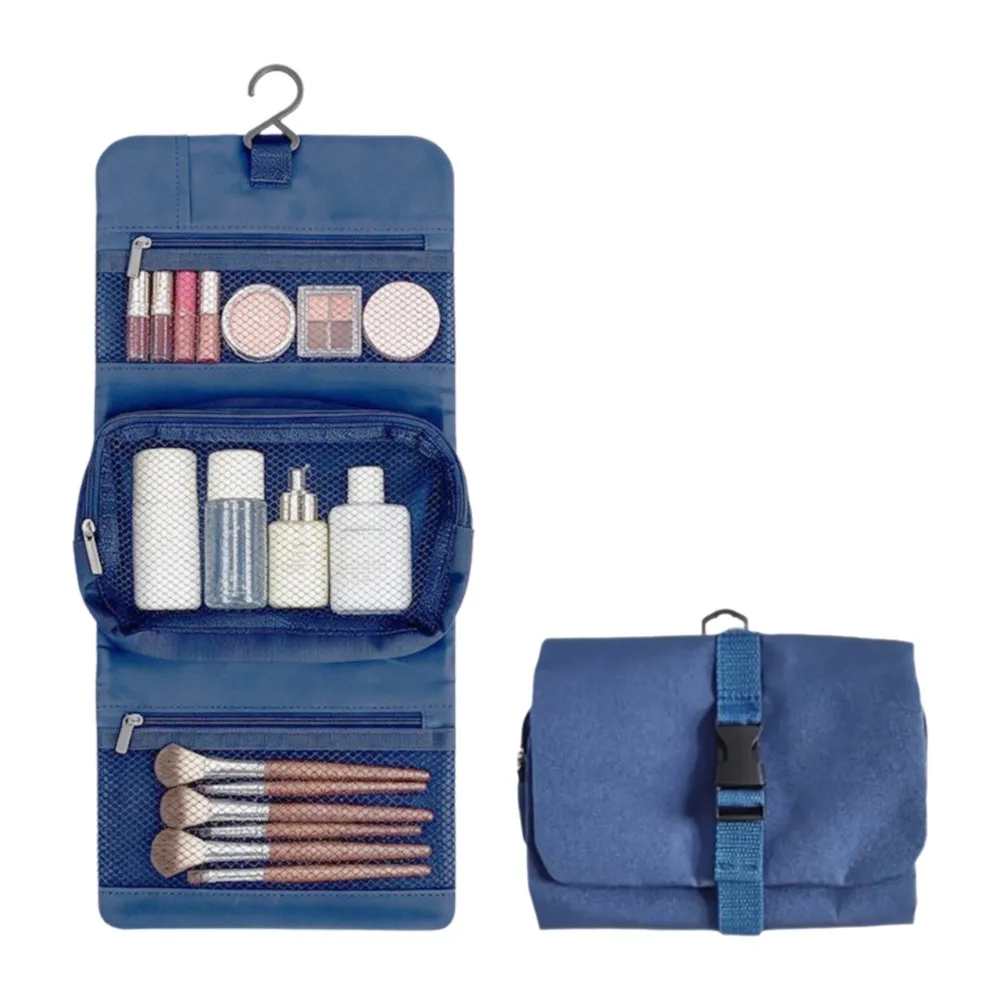 Multiple Pockets Detachable Toiletry Bag Large Capacity with Hanging Hook Hanging Makeup Bag Folding Cosmetics Bag Travel