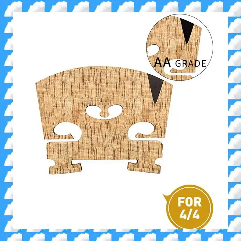 ONGE 2X Violin Bridge 4/4: Finer Grade Solid Maple Violin Bridge, Pre-Cut & Pre-Fitted To Fit Most 4/4 Violins