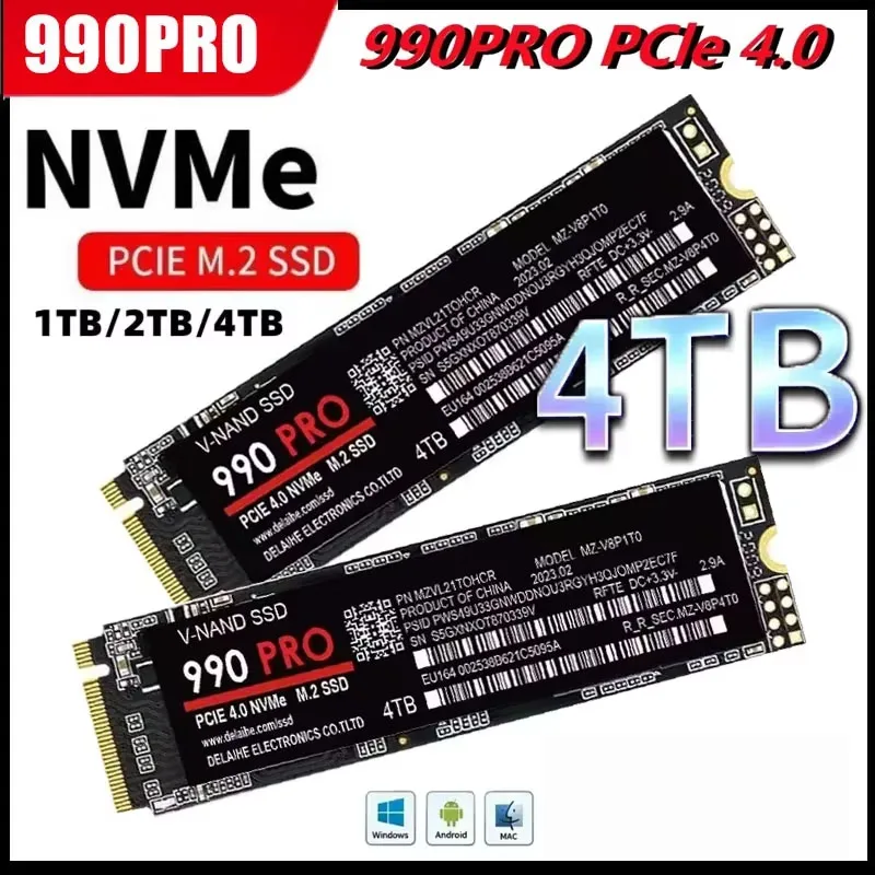 990 PRO Genuine M.2 2280 NVMe SSD 512GB 1TB 2TB 4TB PCIe Gen4  Internal Drive for PS5 Gaming Laptop Desktop