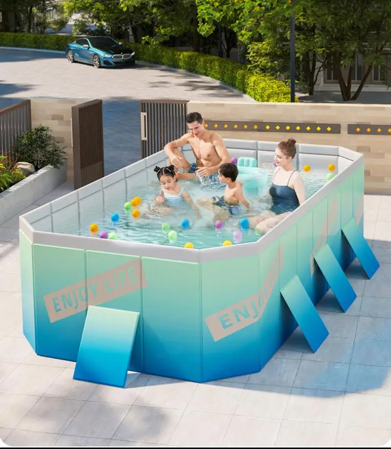 

1.6-3M Foldable Frame Pool Thickened Wear-Resistant Outdoor Non-Inflatable Printed Letter Summer Water Game Family Swimming Pool