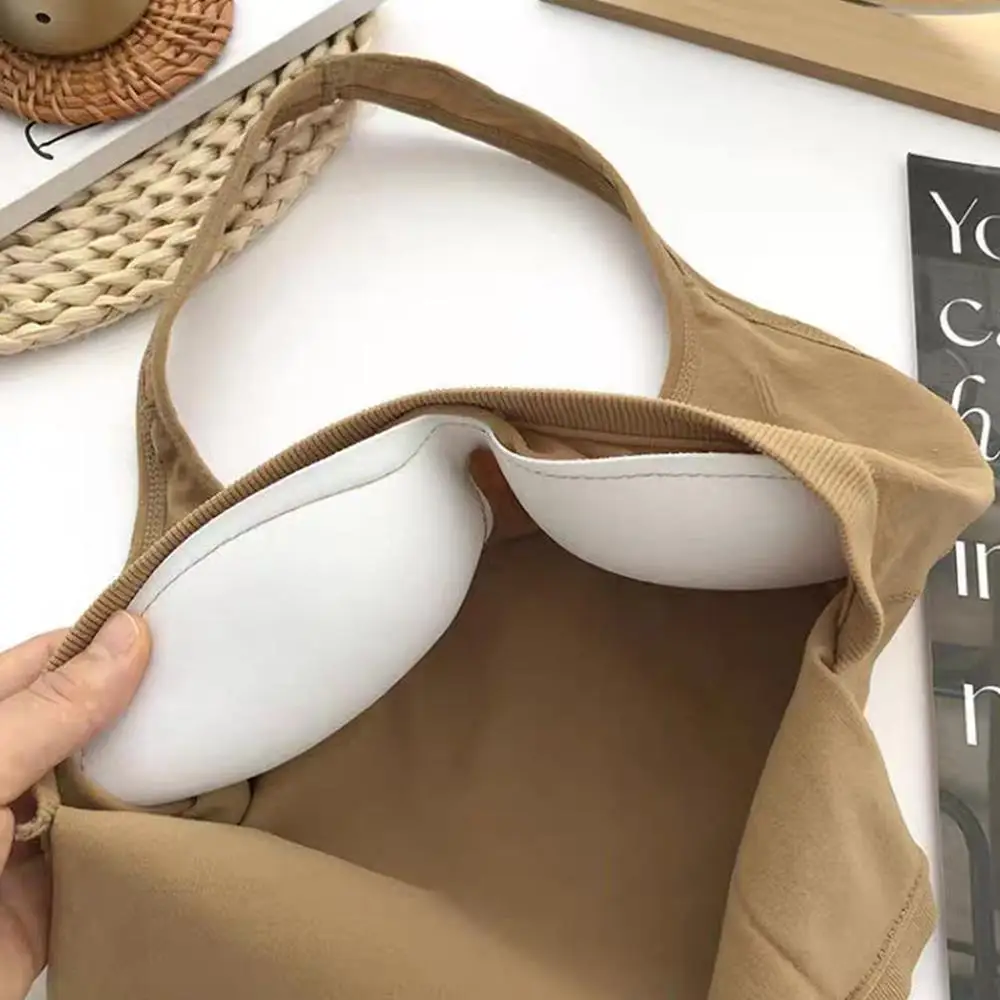 Vrouwen hals halter tanktop met borstkussen zomer basic casual crop tops backless hardloophemdje voor vrouwen streetwear tops