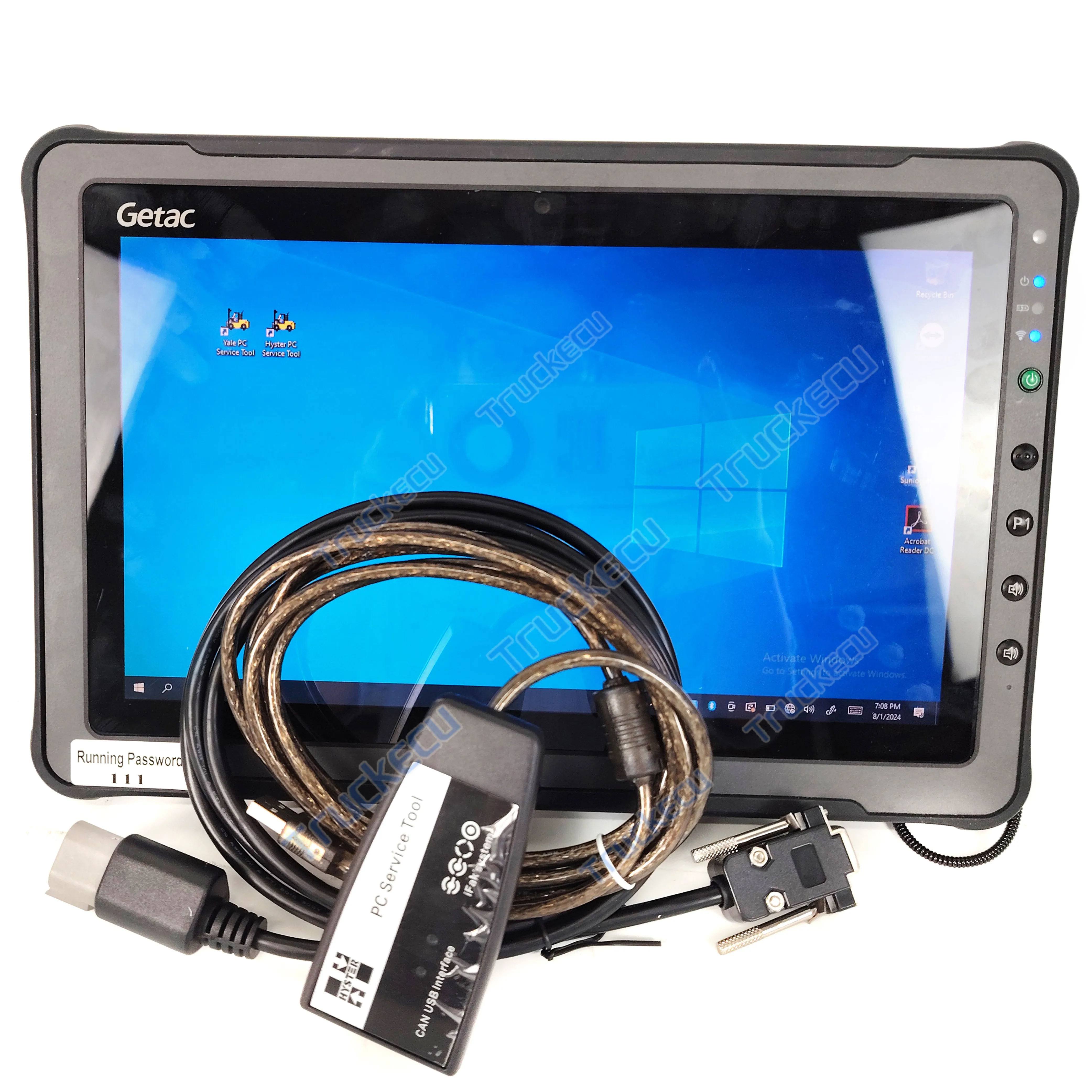 F110 tablet laptop For Yale Hyster PC Service Tool Ifak CAN USB Interface Forklift Truck Diagnostic kit