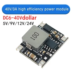 Convertidor de potencia 3A, módulo reductor de DC-DC, 6V-32V/40V a 5V, 9V, 12V, 24V, regulador de voltaje, placa PCB