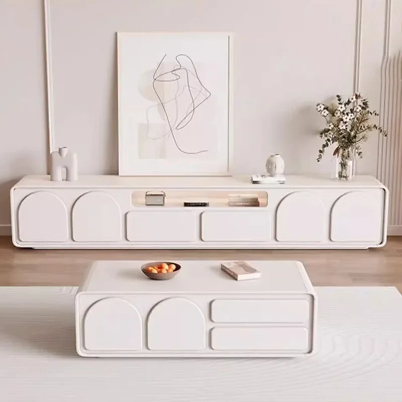 

Modern Luxury Tv Table Minimalist Aesthetic Mid Century Mobile Tv Table Coffee Designer Dressers Wood Suporte Para Tv Furniture