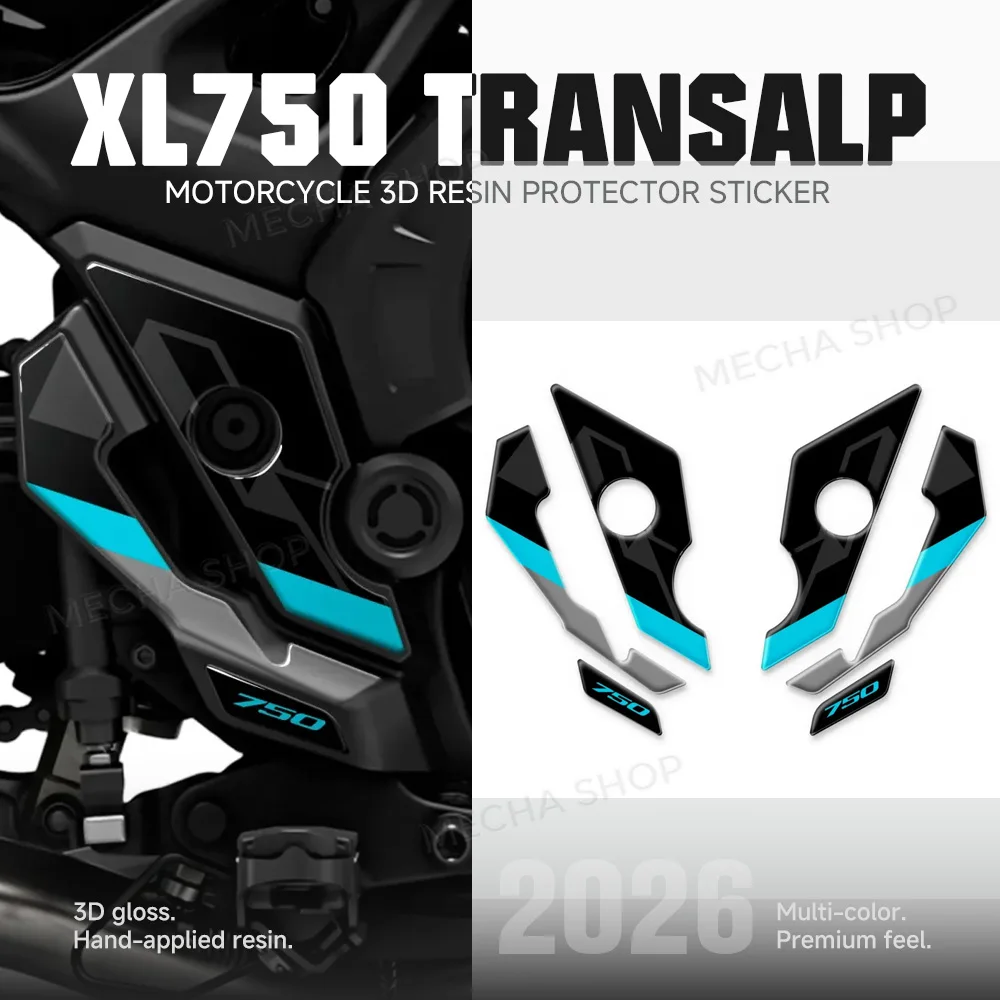 

For XL750 Transalp 2026 3D Resin Sticker Protection Kit Heel Stickers