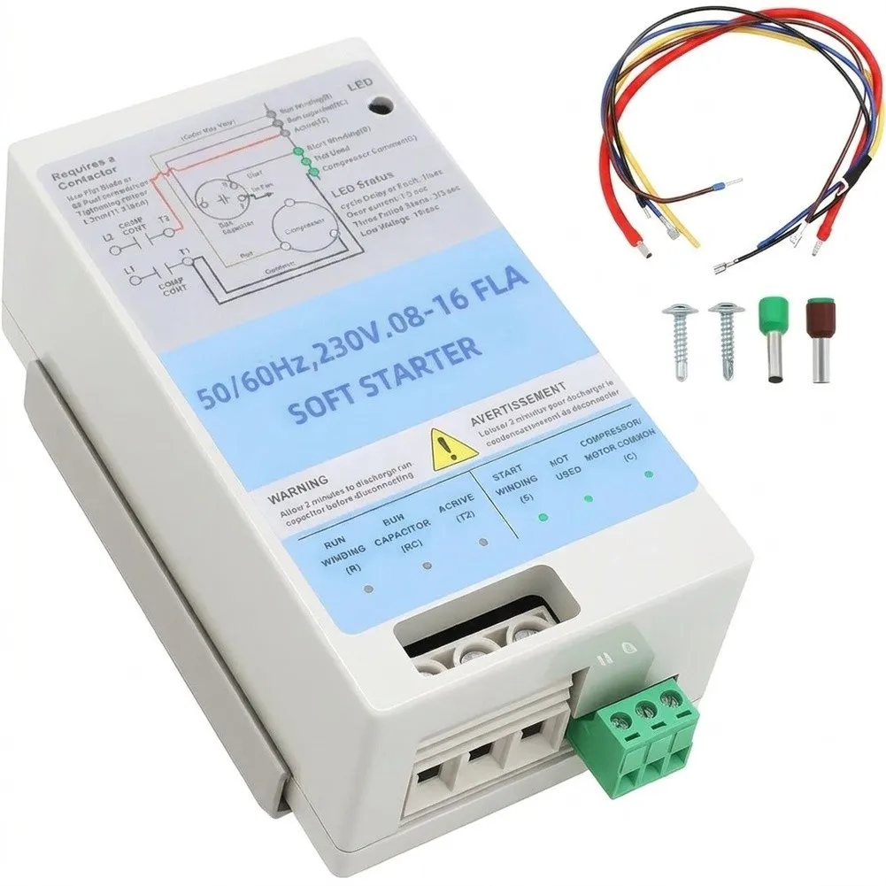 1pc Air Conditioner Soft-Start Module With Motor Reverse Protection For 8–16A Conditioning Systems RV Soft-Start Module