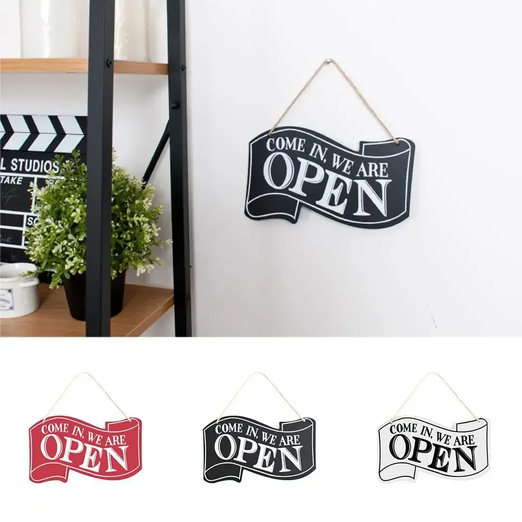 Double-sides Wall Modern Art Creative Store Decoration Door Indoor Wall Hanging Sign Open/Closed wall decor