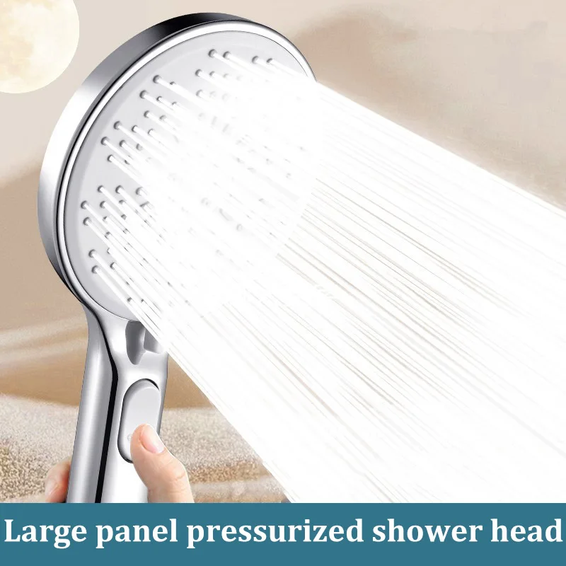 

5 Spray Modes Shower Head High Pressure Portable Handheld High Flow Shower Head with One-click Stop Hotel Bathroom Accessories