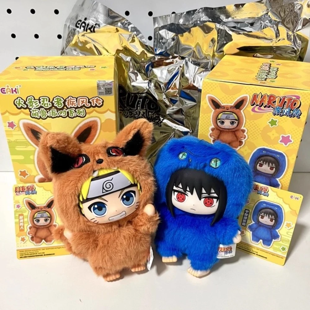 Autêntico naruto shippuden bonito besta festa série caixa cega jogo na moda artesanal boneca de pelúcia decoração ornamento presente das crianças