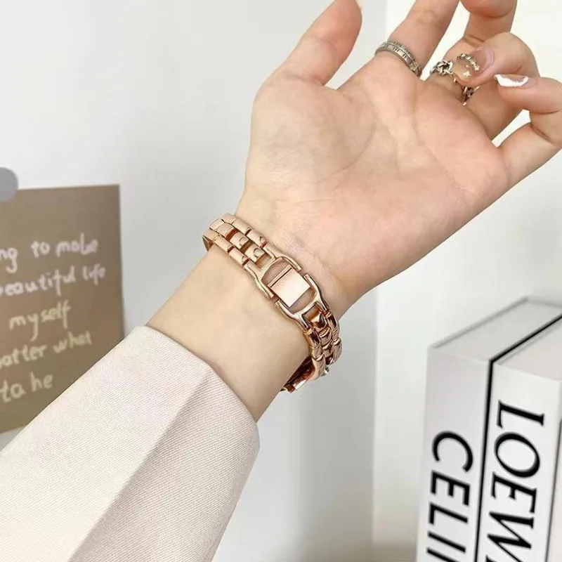 アップルウォッチ用スリムメタルバンド,ステンレススチール,iwatch用,ダイヤモンドブレスレット,ラグジュアリー,49mm, 8、7、41mm, 45mm, 6、5、4se, 44mm 42mm, 38mm, 40mm