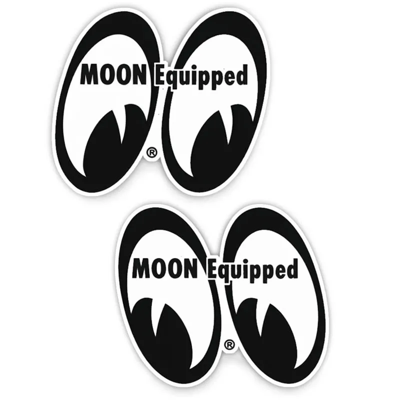 Hot Rod MOON Equipped Sticker Classic Eyeball Decal Waterproof Matte Pegatinas For Car Bike Motorcycle Helmet Laptop Skateboard