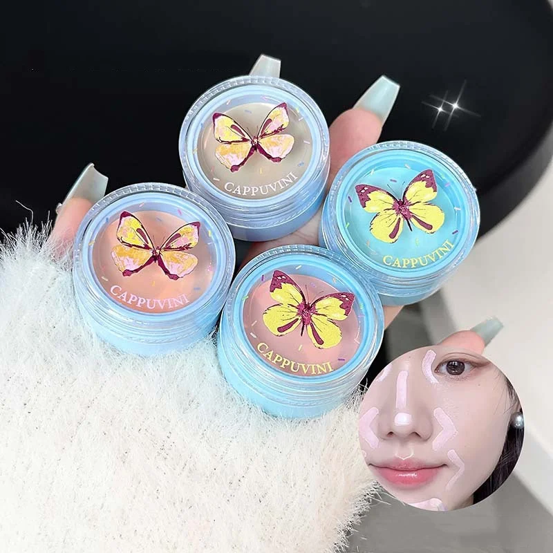 6 ألوان تحديد الوجه أحمر الخدود كريم بيرليسسينت لومينيزر مقاوم للماء متعدد الأغراض الوجه المنور سطع ماكياج #5