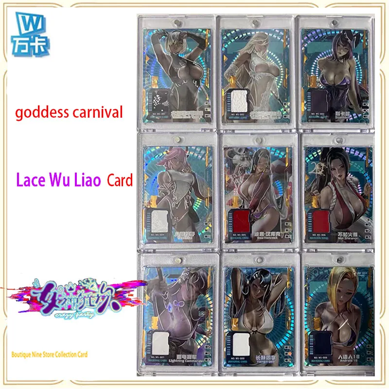 

Anime Goddess Carnival Rare Flash Card Lace Wu Liao Yae Miko Scthach Beelzebul Character Bronzing Collectible Card Toy Gift