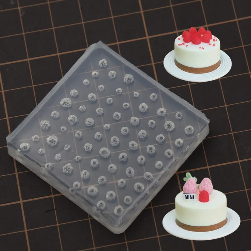 Mini Fruit Silicone Mold DIY Clay Raspberry Banana Apple Miniature Food Play Resin Epoxy Mold Cream Cake Accessories Mould