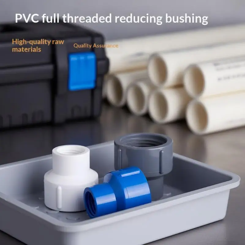 PVC Female Thread Reducing Coupler Anti-Aging Full Thread Pipe Fitting Reducer for Commercial Plumbing Installations