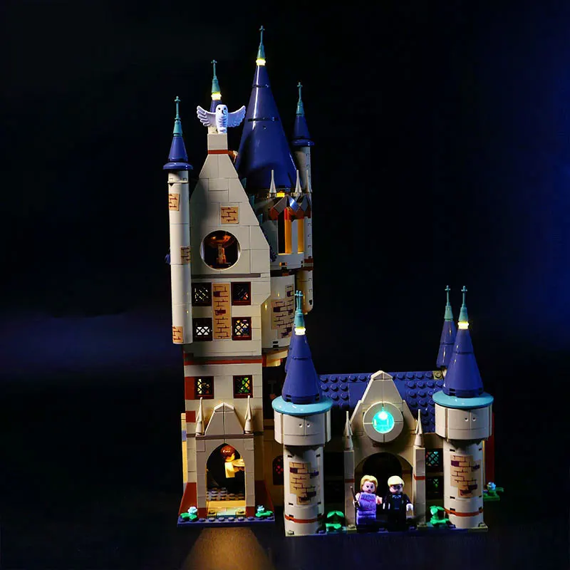 مجموعة إضاءة LED لبرج الفلك LEGO 75969 مصباح ديكور لعبة ذاتية الصنع هدية (لا تشمل مجموعات الطوب لبنات البناء مجموعات النموذج)