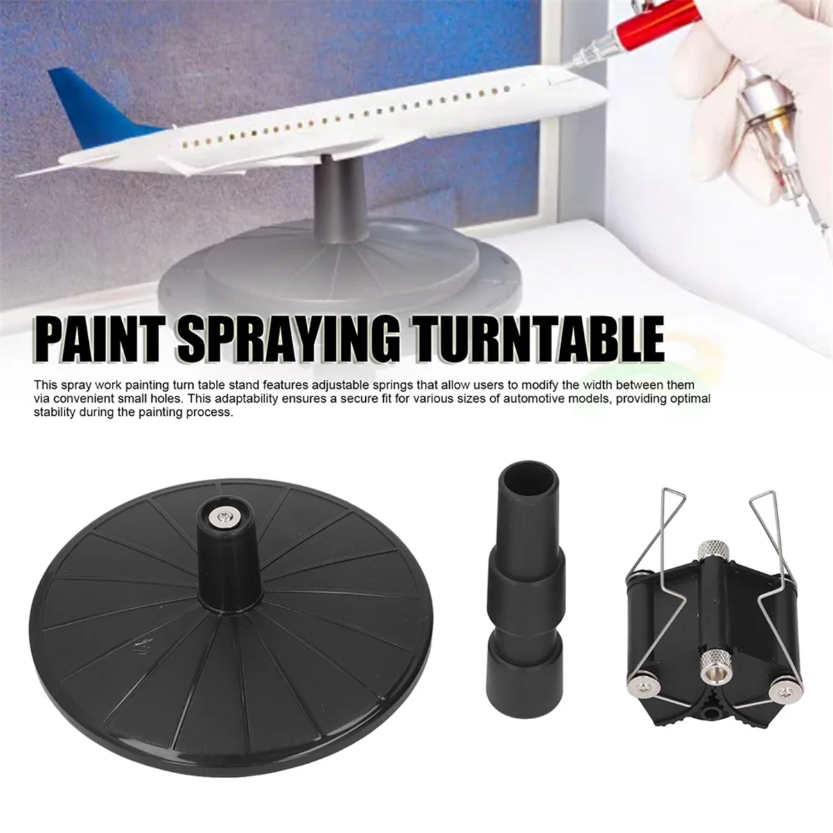 ABXK -Work Painting Stand, Model Painting Stand Base Holder, Adjustable Height -Work Painting Turn Table Stand