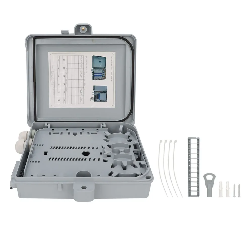 

Водонепроницаемый терминальный бокс для оптоволокна на 12 волокон, практичный распределительный короб для оптоволоконных аксессуаров