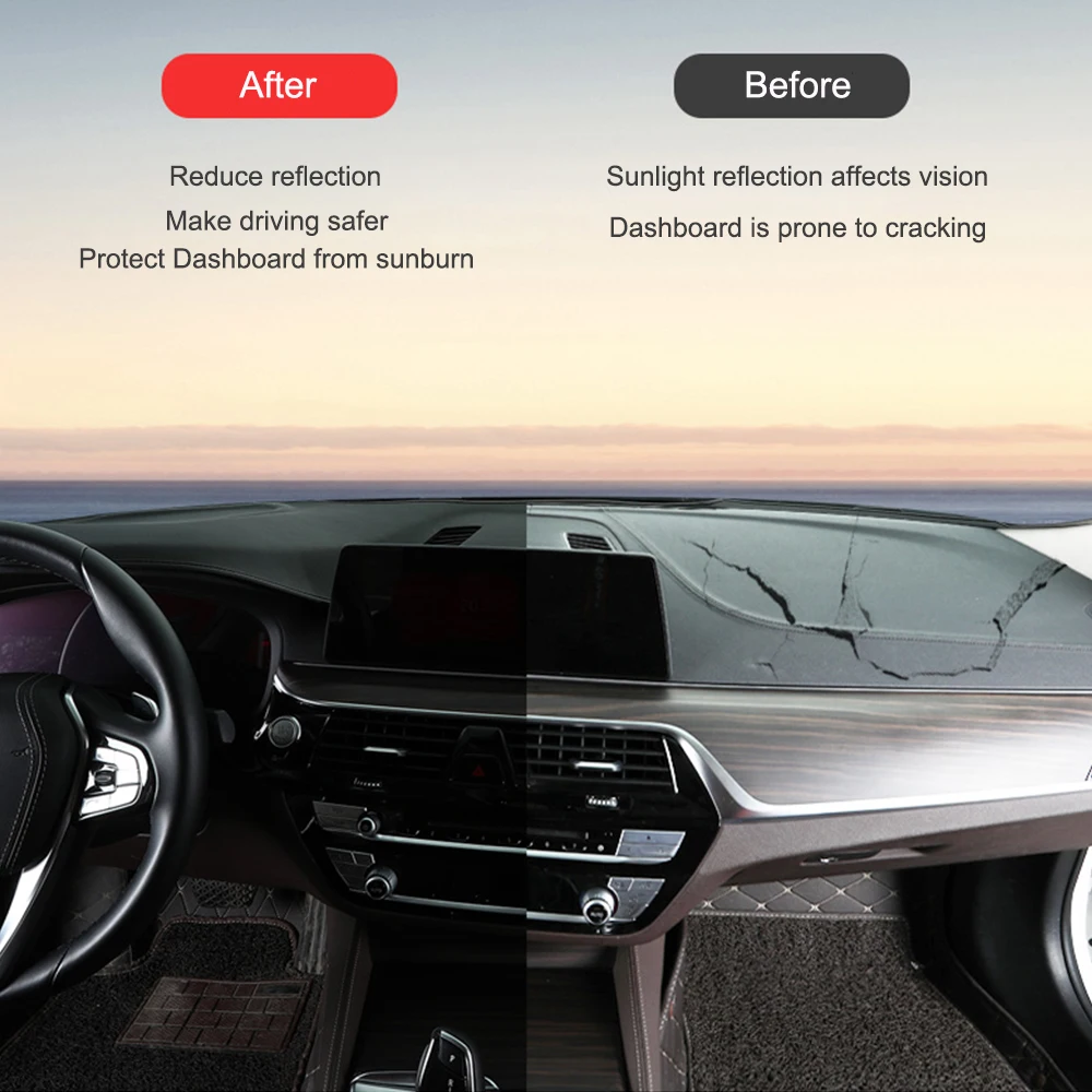 Dashboard Cover Fit for Mazda 6 2005 2006 2007 2008 2009 2010 2011, Anti-Glare, Anti-Reflection, No Peculiar Smell Non-Slip
