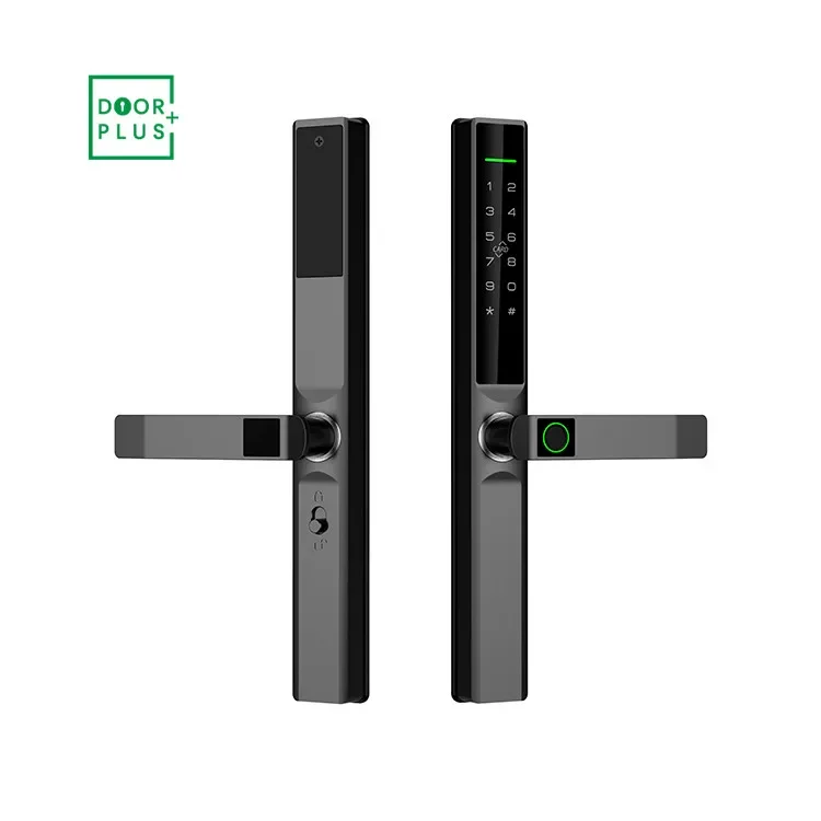 

003 Doorplus Waterproof Tuya Smart Lock APP Aluminium Smart Password Card Door Intelligent Lock Fingerprint Sliding Glass Door L