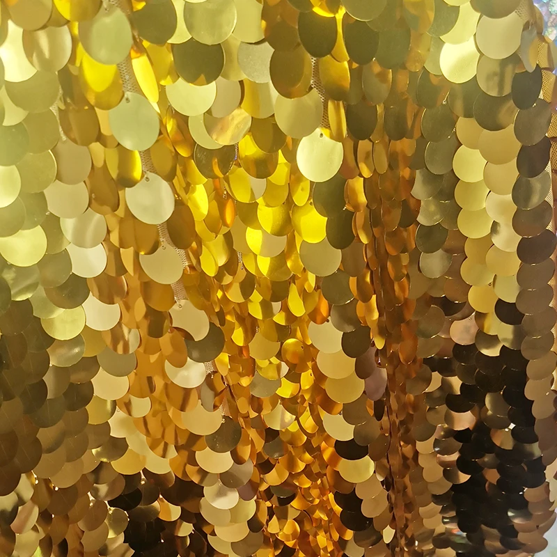 Large Round Sequins Tablecloth Gold Silver Wedding Party Decoration Live Photography Background Encrypted Fish Scales Cloth