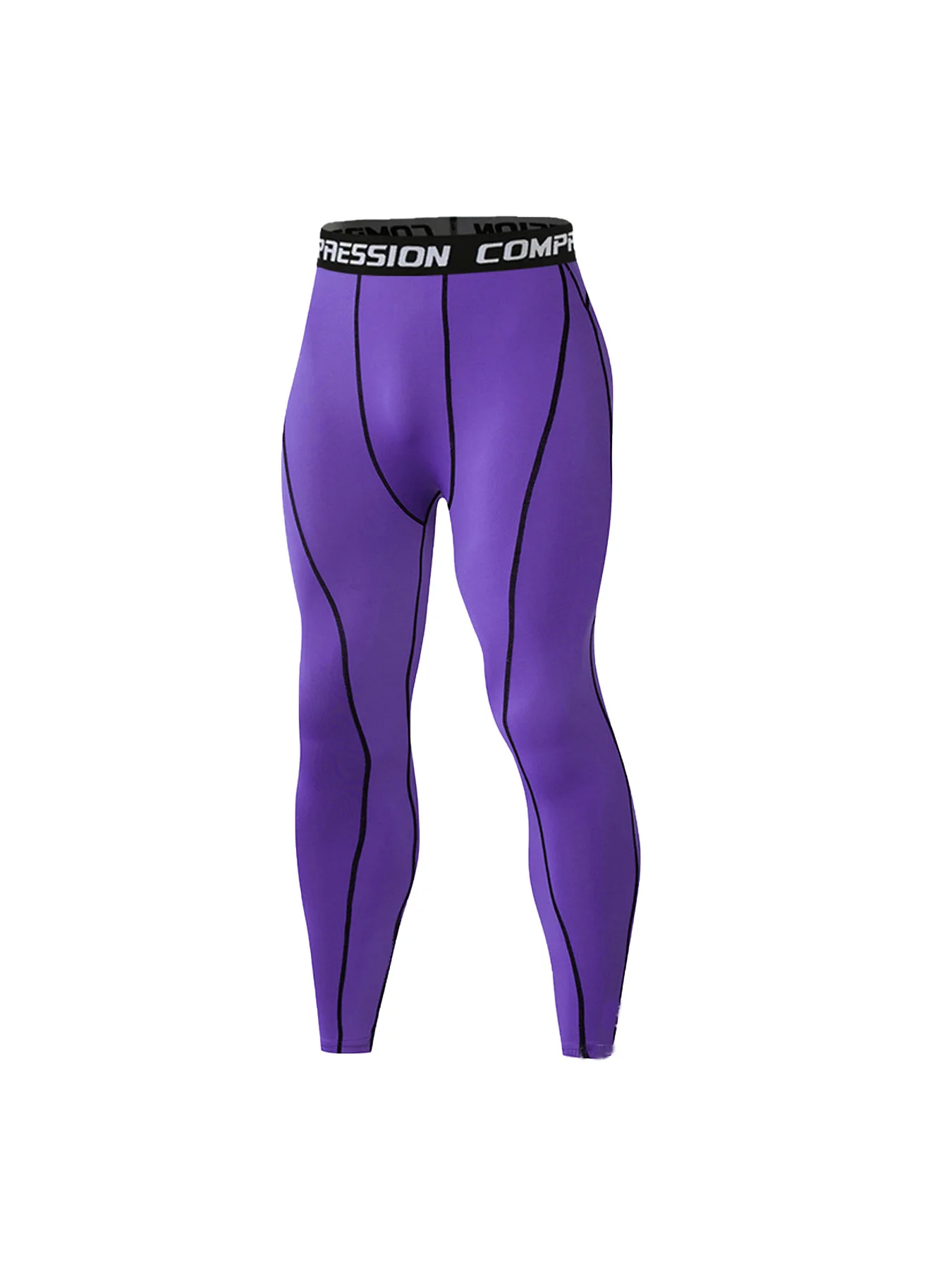 

Мужские фиолетовые компрессионные спортивные брюки | Плотно прилегает без ограничений, подходит для занятий спортом и повседневным носком.