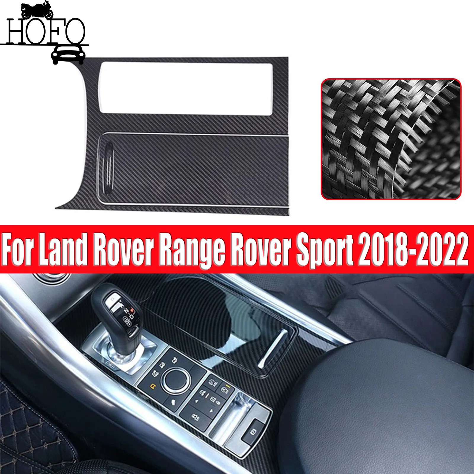 

Gear Shift Panel Trim Cover Carbon Fiber For Land Rover Range Rover Sport 2018-2022