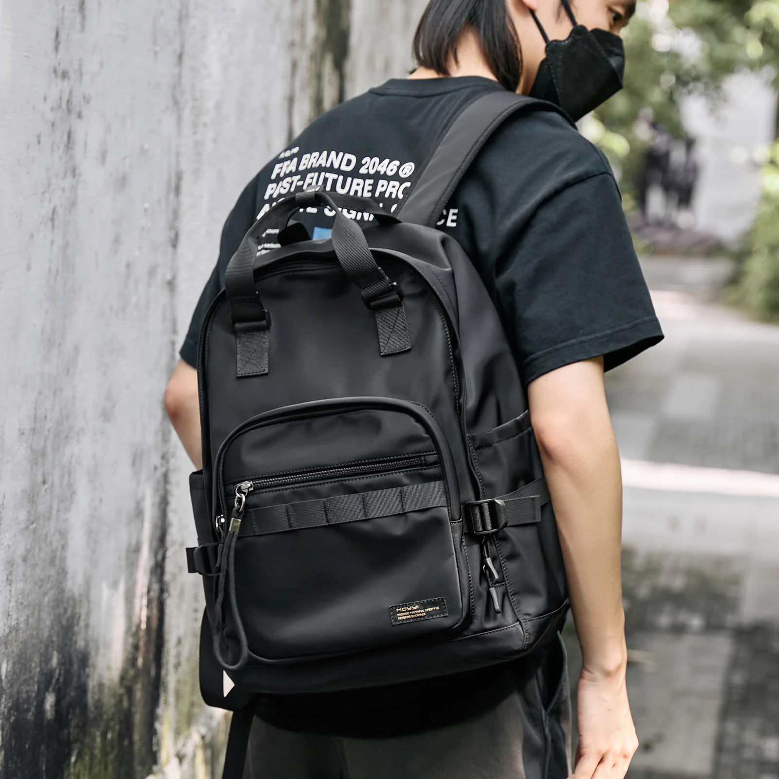 

Oxford Men's Backpack Black Durable Polyester Adjustable Strap Travel Bags Tactical Molle Rucksac For Outdoor Hiking Hunting