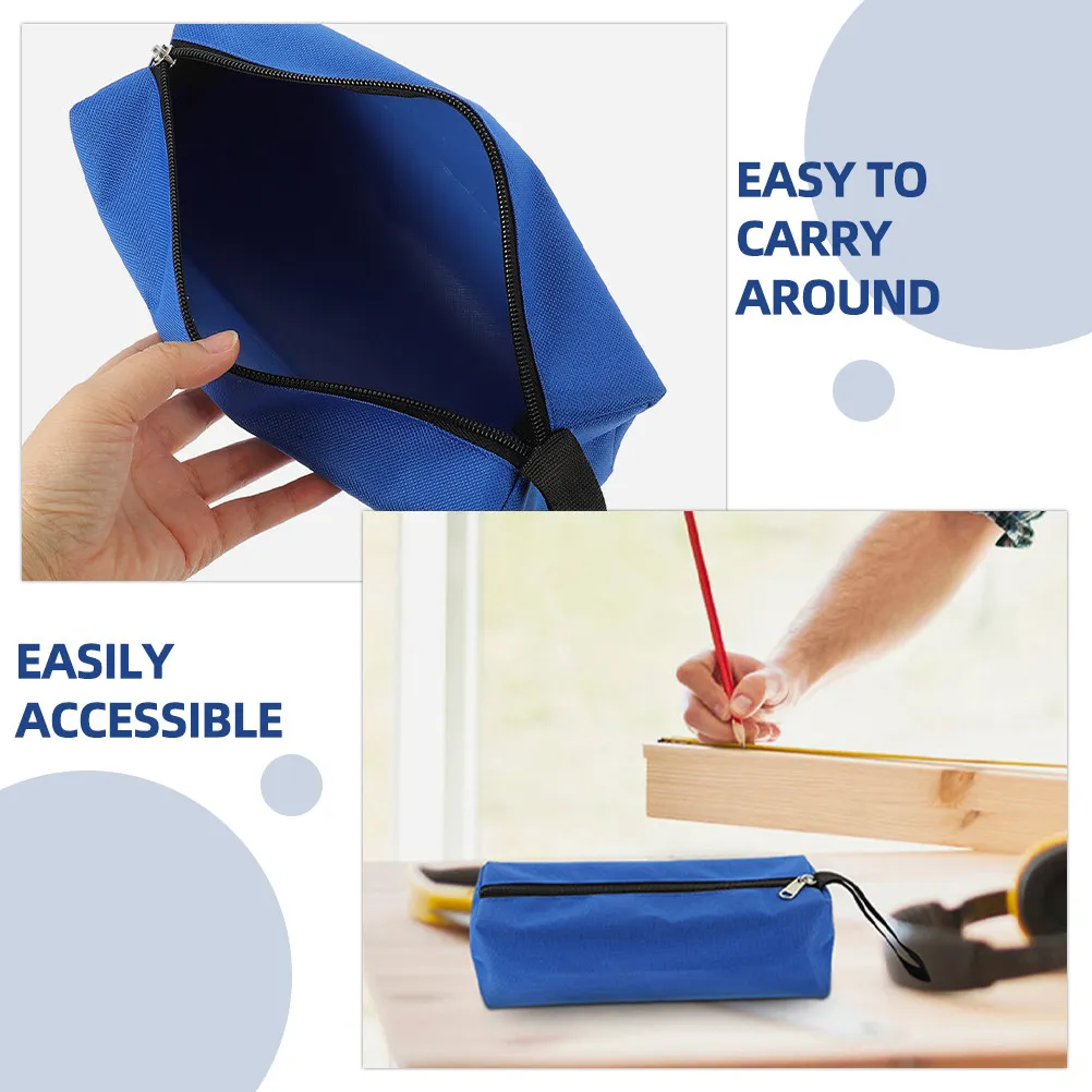 

Набор из 2 синих сумок для инструментов электрика, маленькие, для хранения ручного инструмента