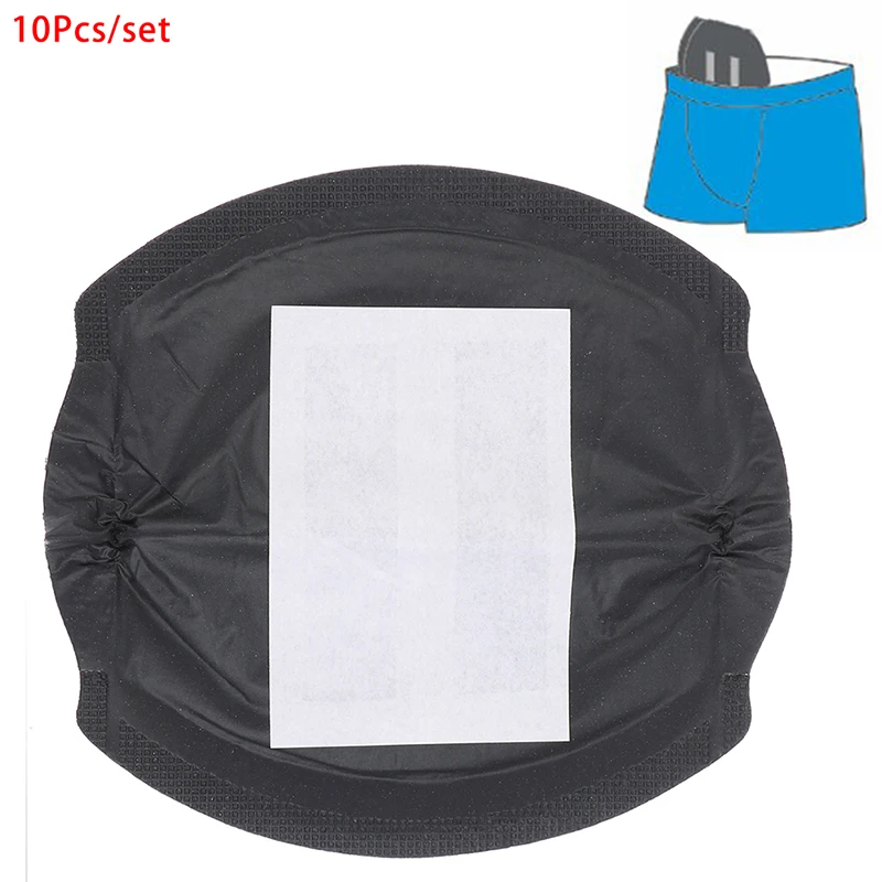 

【10Pcs Disposable Sweat Pads Private Breathable Urine Pad Sweat Absorbing Paste Sanitary Napkin For Men Black】