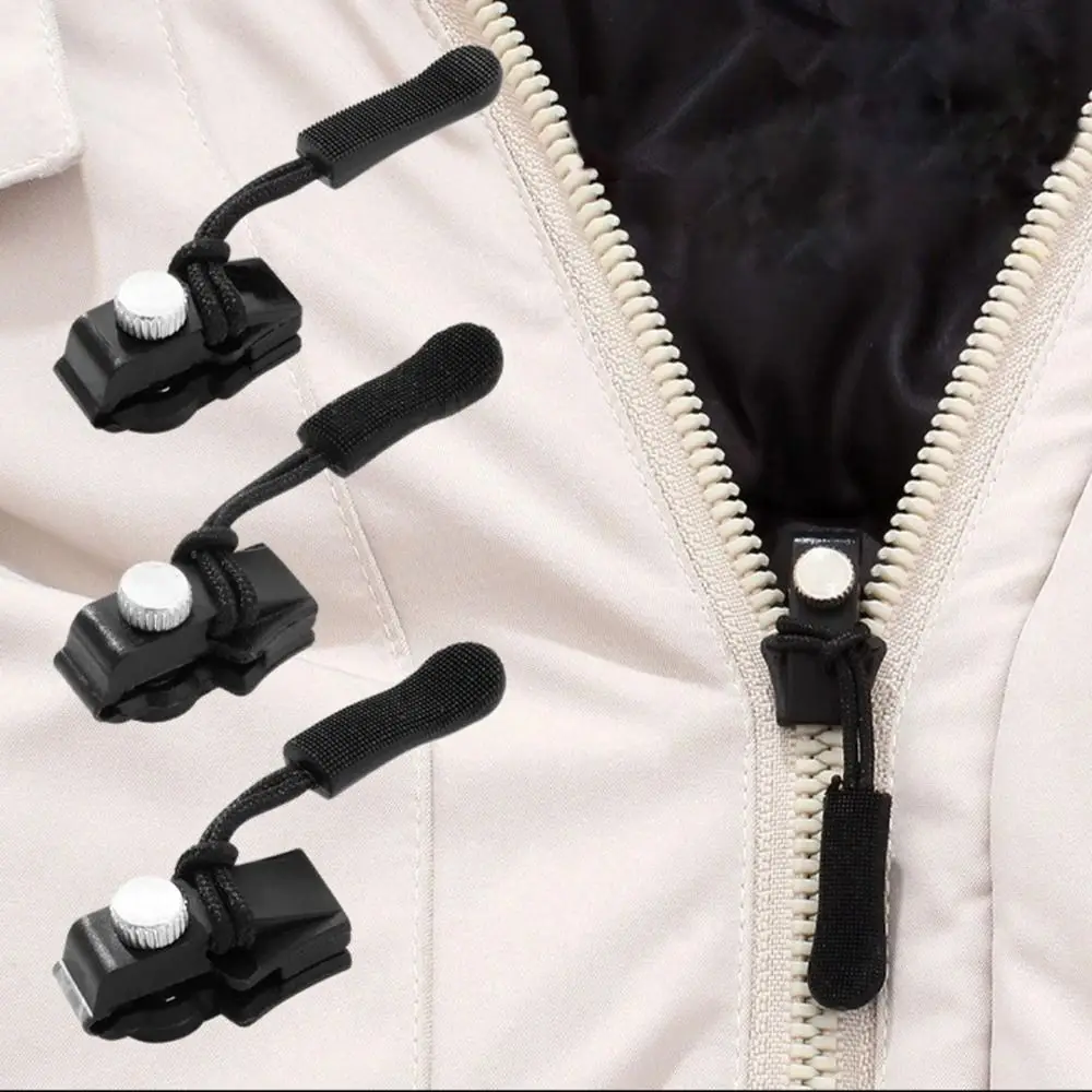 Durable 3 Different Size Zipper Repair Kit Removable Replacement Bad Buckle Instant Zipper Puller DIY Metal Zipper Head