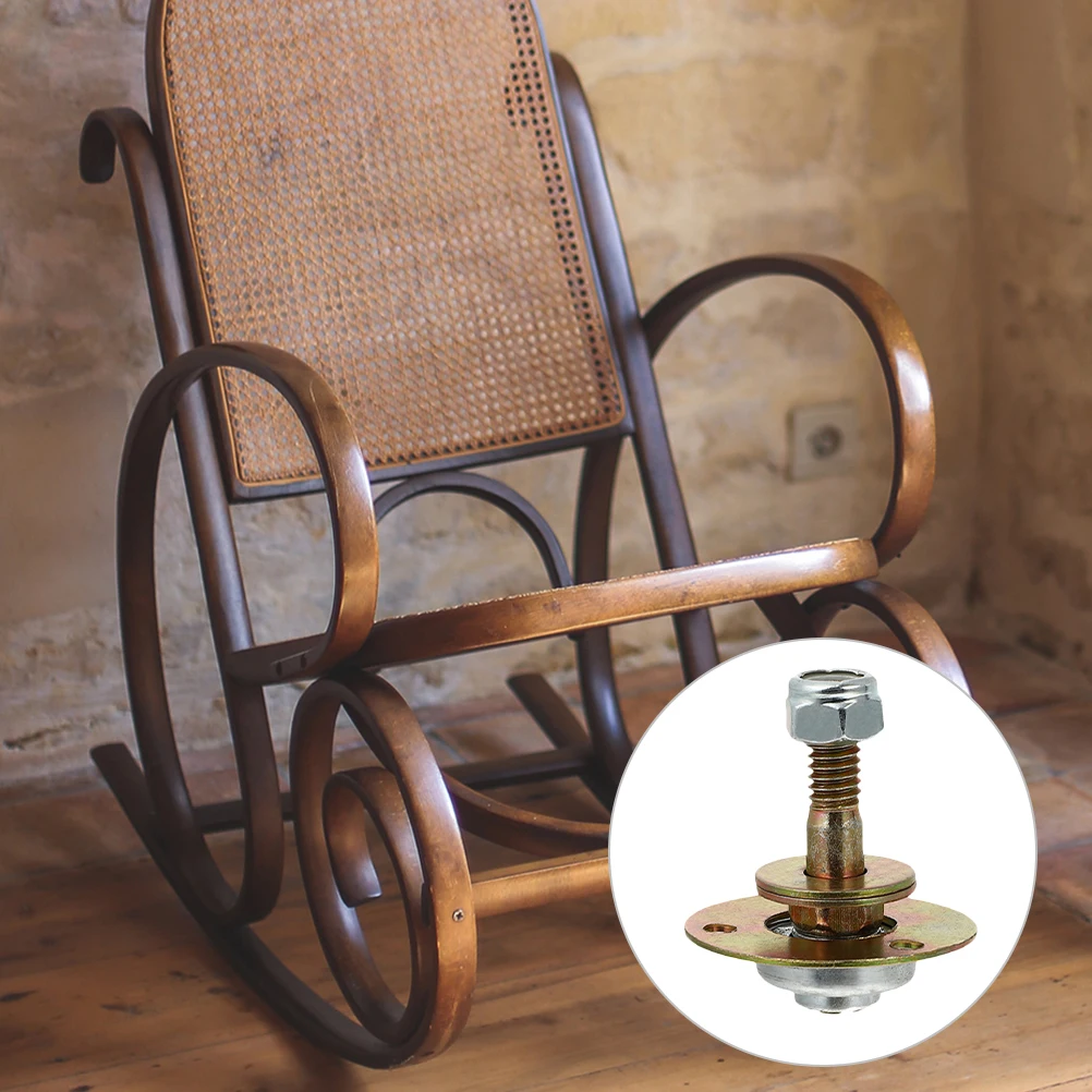 

3pcs Rocking Chair Bearings Durable Iron Plated Hardware Connection Fittings Replacement Parts Accessories Furniture Smooth