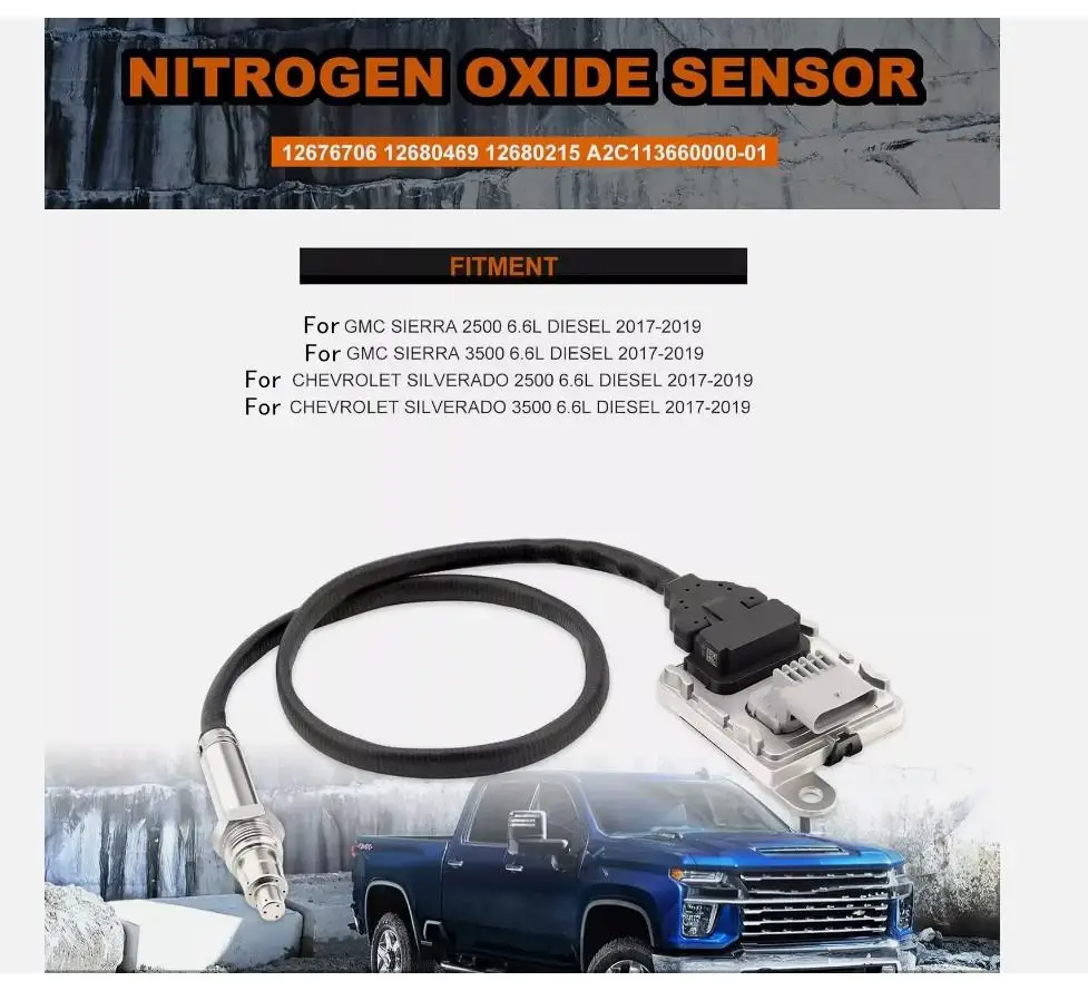 ملحقات السيارة عالية الجودة 12676706 مستشعر أكاسيد النيتروجين لـ Silverado 2500 3500 6.6L Downstream 2017 2018 2019 #2