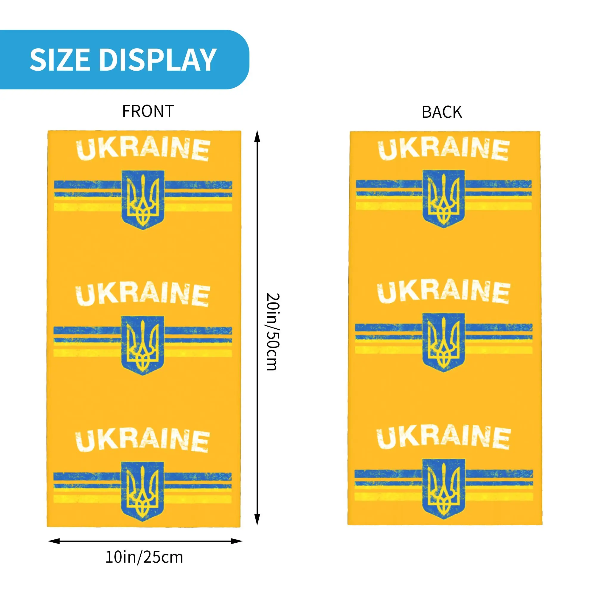 Coat of Arms Ukraine Ukrainian Flag Bandana Winter Neck Warmer Women Windproof Wrap Face Scarf for Ski  Gaiter Headband