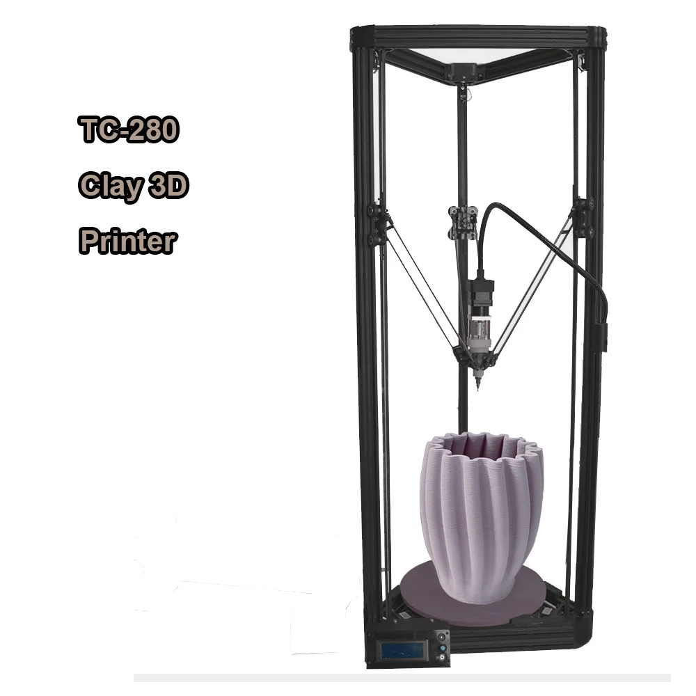 

Керамический 3D-принтер, глиняный 3D-принтер Kossel Delta, 2 л, ствол TC-280, набор для самостоятельного изготовления, высокая прочность