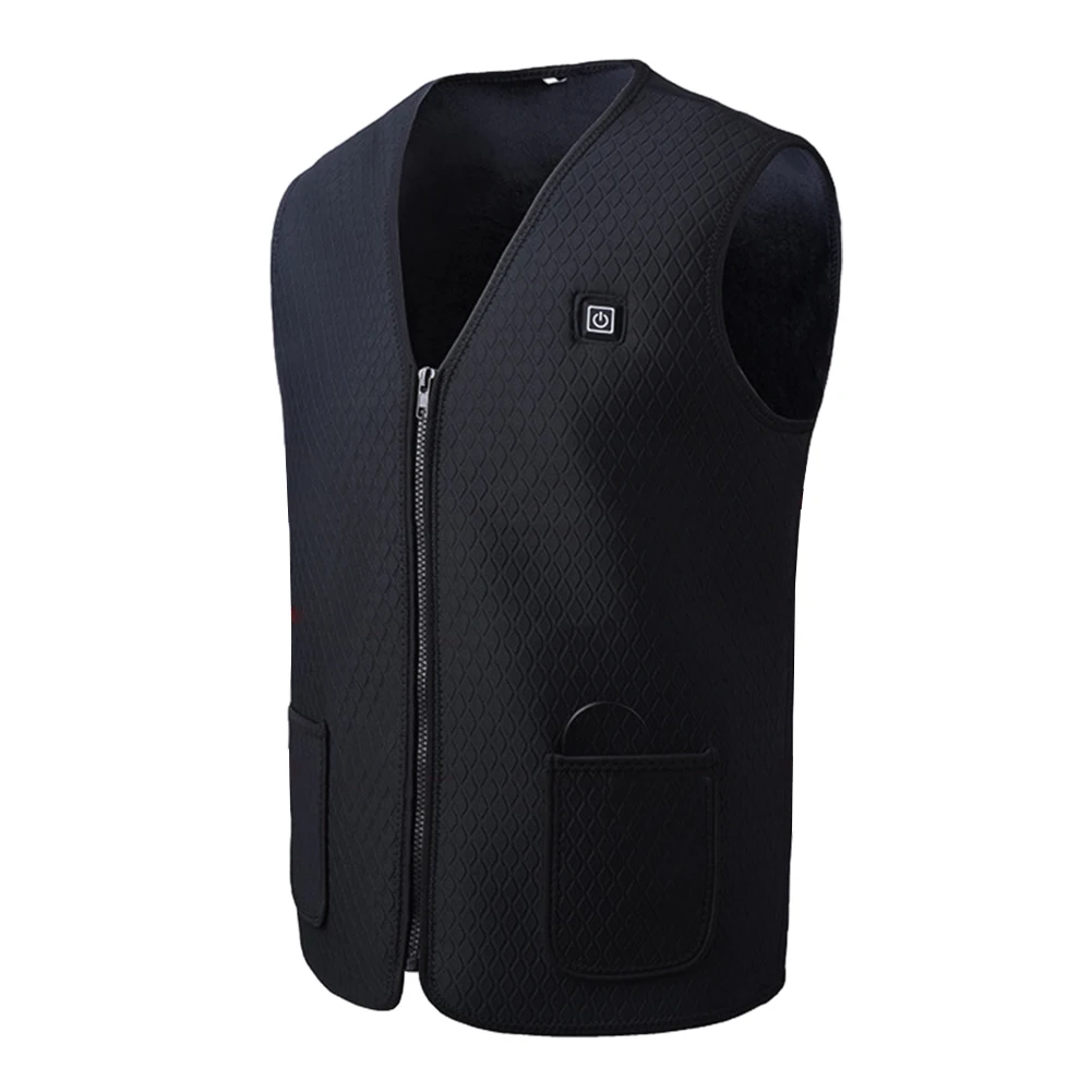 Smart Heating Vest 3-Speed Temp Control USB Electric Thermal Warm Vest Men Women Mobile Power Not Included for Hunting/Hiking