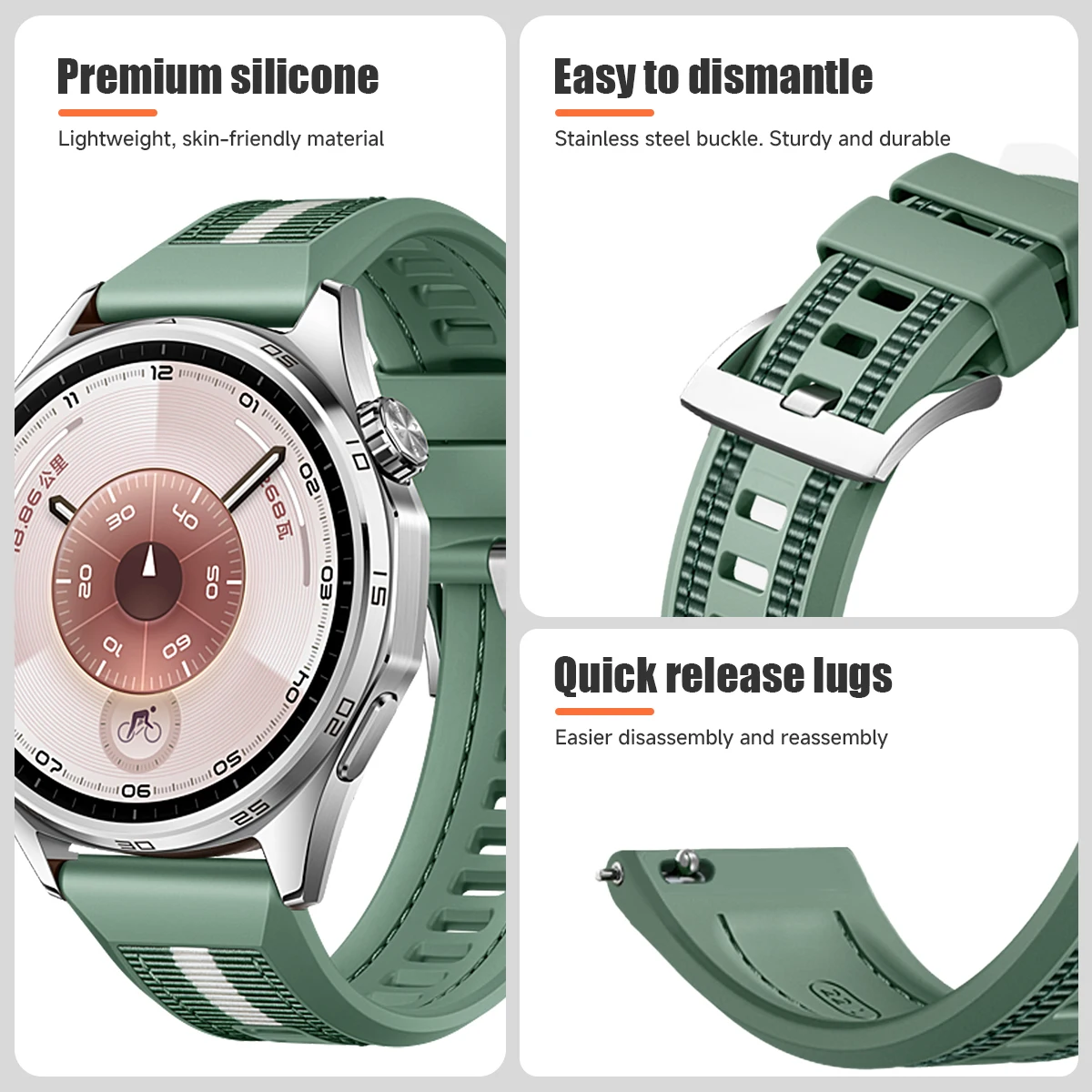 22 مللي متر النايلون سيليكون مركب المنسوجة حزام ساعة اليد لهواوي ساعة GT6 GT6 برو 5 GT4/3 4/3Pro 46 مللي متر معصمه سوار إكسسوارات #6