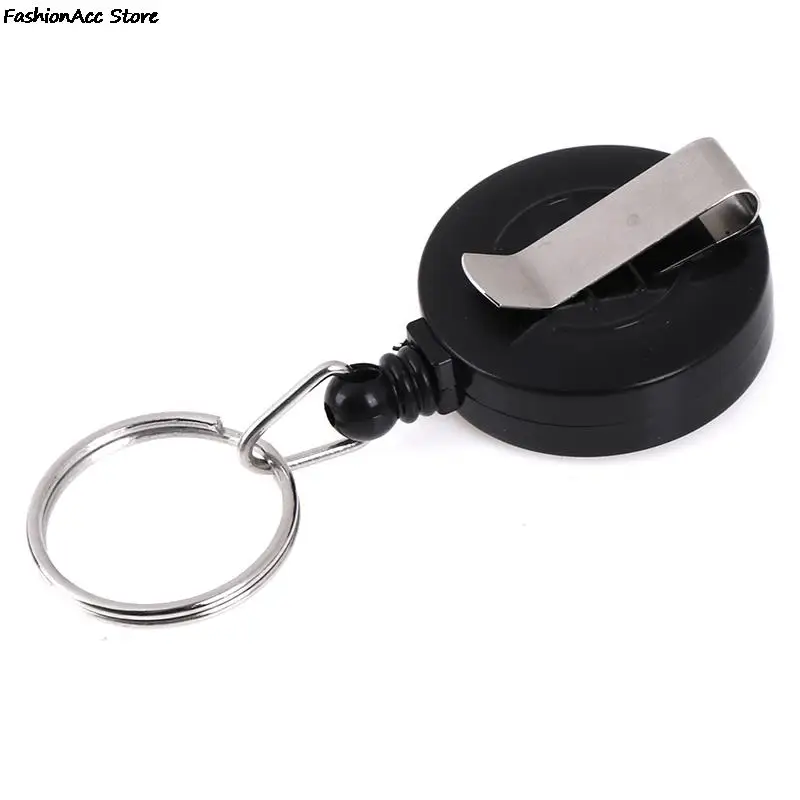 Heavy Duty Retractable Key Chain & Badge Reel Holder Carabiner Clip - Swivel-Back Extractable - Great For Swipe ID Cards