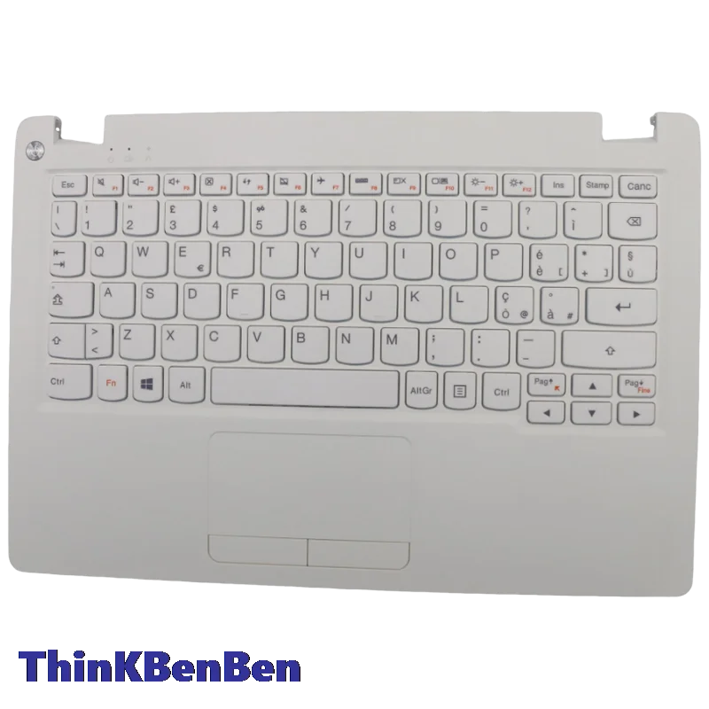 IT Italian White Keyboard Upper Case Palmrest Shell Cover For Lenovo Ideapad 110S 11 11IBR 5CB0M53604